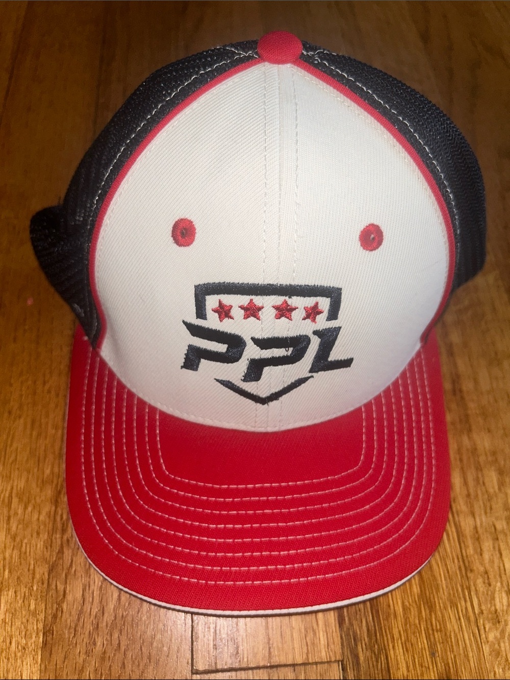 PPL Logo Trucker Hat in Red, White & Black NEW